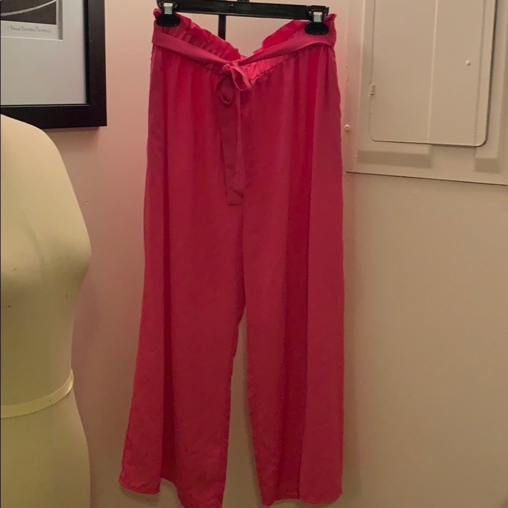 Pink Wide Leg Pants